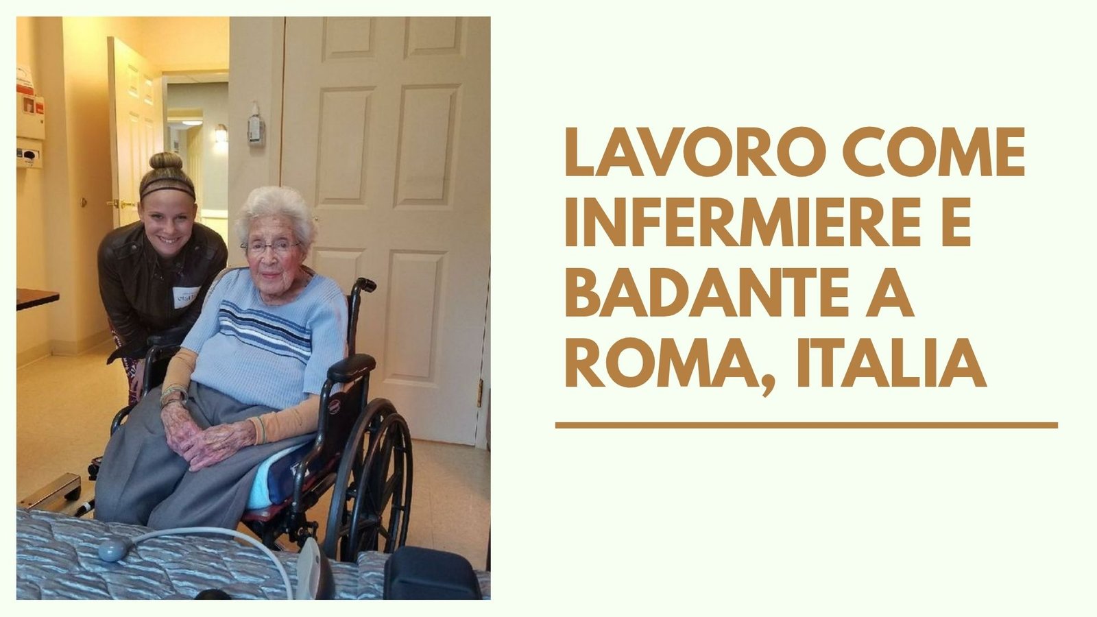 Lavoro come infermiere e badante a Roma, Italia
